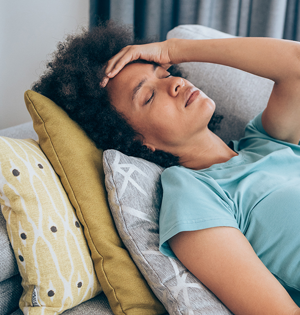 Woman with high fever