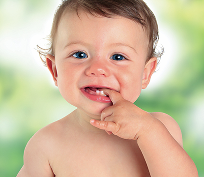 Small baby laughing